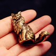 thumbnail image 4 of Slccxzc Mini Brass Cat Figurine Retro Kitten Statue Collectible Desktop Home Decor, 4 of 7