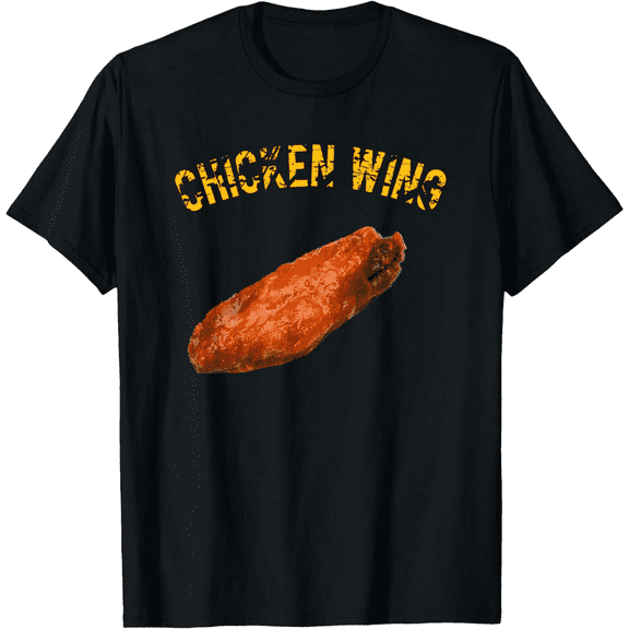 Mens Funny Chicken Wing Flats Shirt Foodie Gift T-Shirt