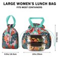 thumbnail image 5 of Pioneer Flower Floral Print Pattern Drawstring Lunch Bag Women - Drawstring Lunch Bag Insulated for Work Office - Stain-Resistant Large Lunchbags for Women with Multi-Pockets, 5 of 6