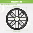 thumbnail image 6 of Unique Bargains 2 Pcs 10" Car Speaker Grills Cover Round 10 Inch Audio Subwoofer Guard Protector with Screws ABS Black, 6 of 6