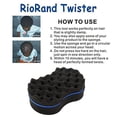 thumbnail image 2 of 2 Pcs Unisex Double Sided Barber Sponge Hair Brush for Afro Twists Curls Waves Braids, 2 of 7