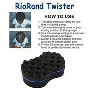 Unisex Double Sided Barber Sponge Hair Brush for Afro Twists Curls Waves Braids