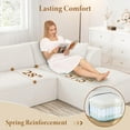 thumbnail image 3 of Neche 106" Modular Sectional Sofa with Chaise, Deep Seat Comfy Cloud Couch Corduroy L Shaped Sofa Sectional Couches for Living Room Bedroom, No Assembly Required (Beige, Right-Facing Chaise), 3 of 8