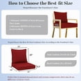 thumbnail image 3 of Outdoor Deep Seat Cushions Set, 24x24x4.3 inch, Fade Resistant, Waterproof Patio Chair Cushion with Backrest(red), 3 of 7