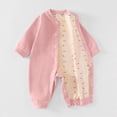 thumbnail image 6 of CAUYDY Preemie Girl Coming Home Outfits Baby Clothing Fall Winter Newborn Long Sleeve Sleepers Infant Girls Cute Romper Bodysuit 0 3 6 9 12 18 24 Months Sizes 2-4 Months,Pink, 6 of 8