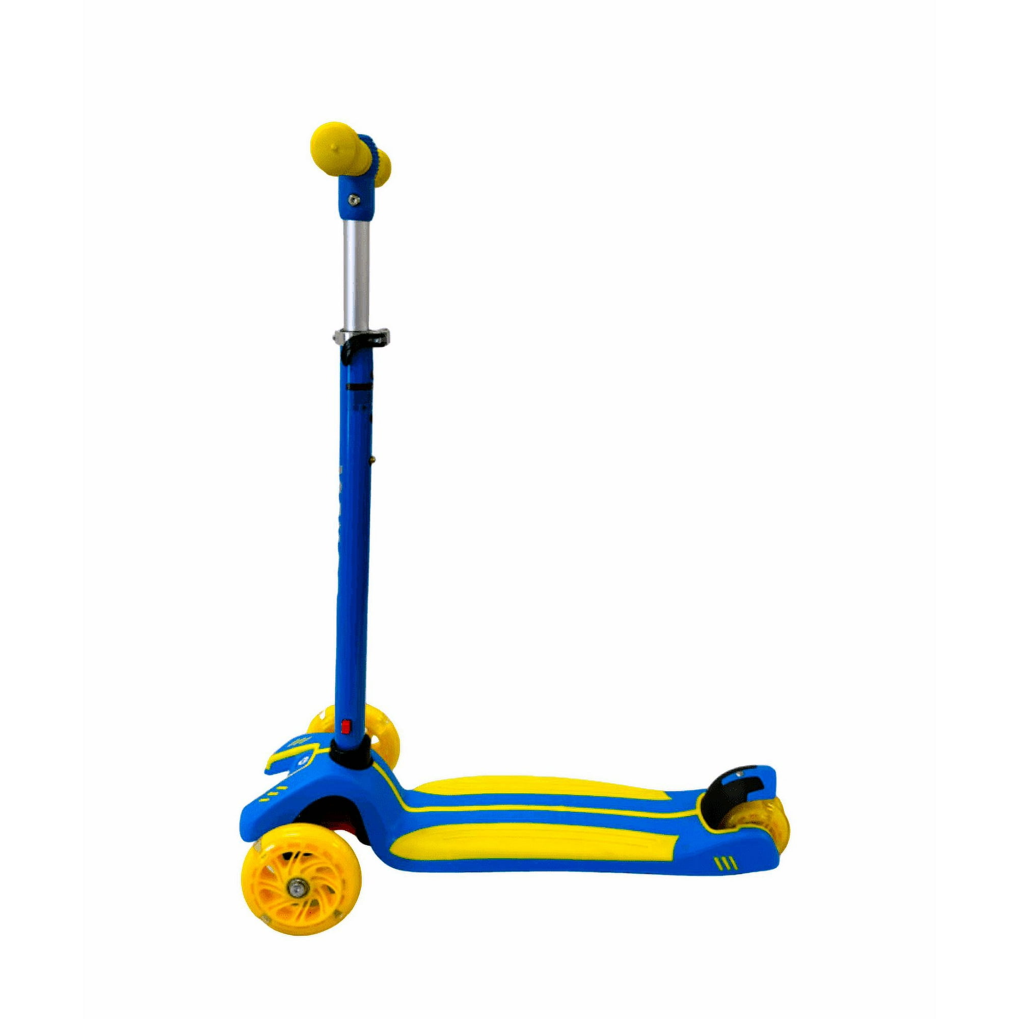 RideVOLO Kids Kick Scooter for 3 8 Years Old 3 Adjustable Heights Flashing Wheels 6 Wide Anti Slip Deck and High Stability Yellow