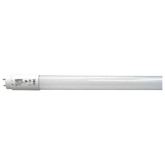 Satco 10.5W LED T8 4-Foot Tube – 4000K Cool White, Ballast Bypass, G13 Medium Bi-Pin