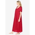 thumbnail image 3 of Only Necessities Plus Size Long Silky Lace-Trim Gown, 3 of 6