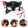 thumbnail image 4 of Máscara de zorro para cosplay, máscara de espíritu de zorro, medio gato, para Halloween, fiesta de disfraces, accesorios de decoración de pared, 4 of 7