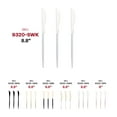thumbnail image 3 of Smarty 8.8" Silver with White Handle Moderno Disposable Plastic Dinner Knives 240 ct, 3 of 7