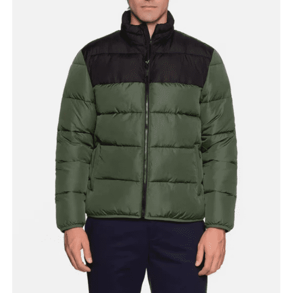 Lands' End Men's Puffer Jacket Green Size Medium