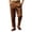 Brown, variant on Mens Pinstripe Dress Pants Striped Straight Leg Flat Front Business Office Workwear Trousers