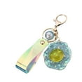 Amaiiu Keychain Fashion Cartoon Acrylic Car Key Ring Fried Egg Shape