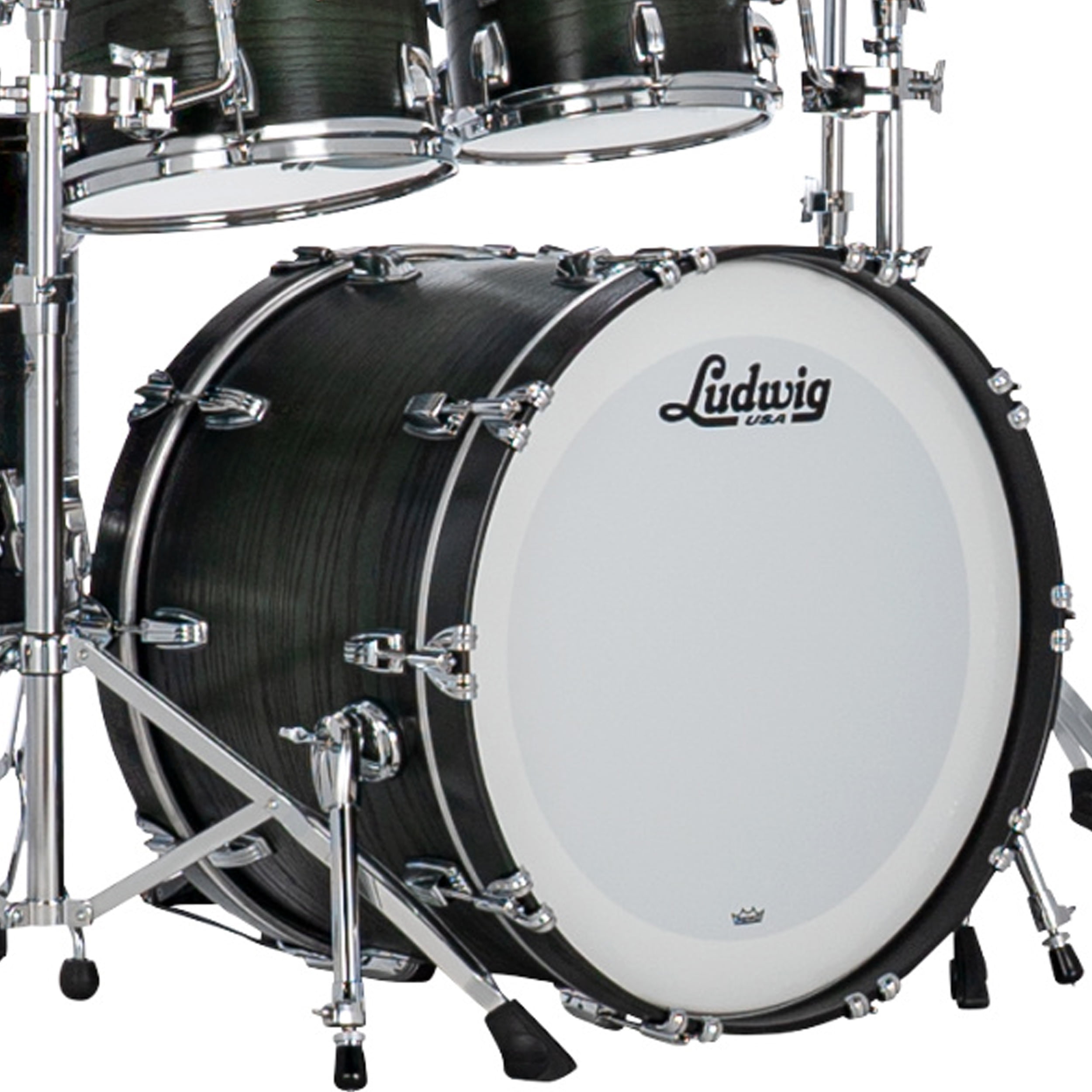 Ludwig Classic Oak 4-Piece Studio Shell Pack with 22 in. Bass Drum Green Burst