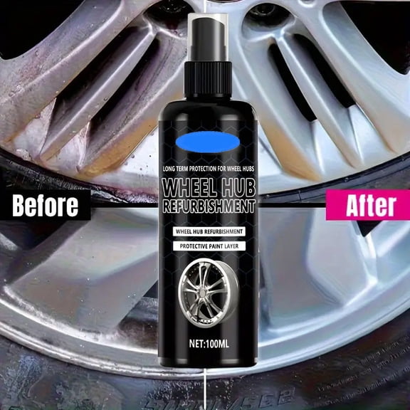 Iron Remover Wheel Cleaner Spray 3.4OZ Wheel Protector Sprayer for Car Wheels Alloy Aluminum Useful Powerful Dust Remover for All Wheels Easy to Use