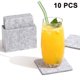 thumbnail image 1 of Juego de 10 posavasos de fieltro cuadrados decorativos con caja de almacenamiento - Diseño lavable Posavasos de fieltro Vasos, tazas, mesa, bar, 1 of 8