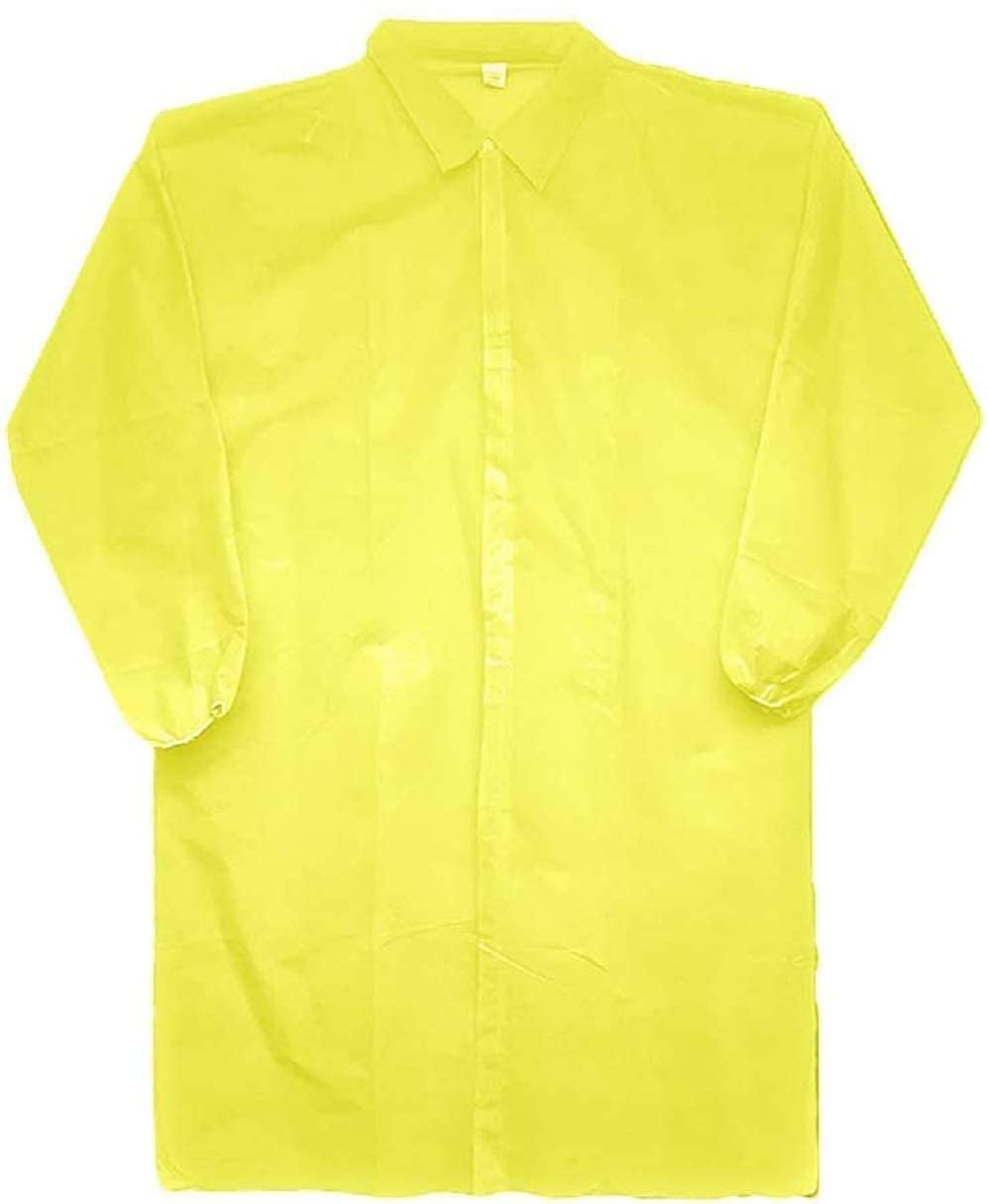 AMZ Supply Disposable Lab Coats Yellow 