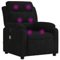 thumbnail image 1 of vidaXL Fauteuil Inclinable de Massage en Velours Noir, 1 of 5