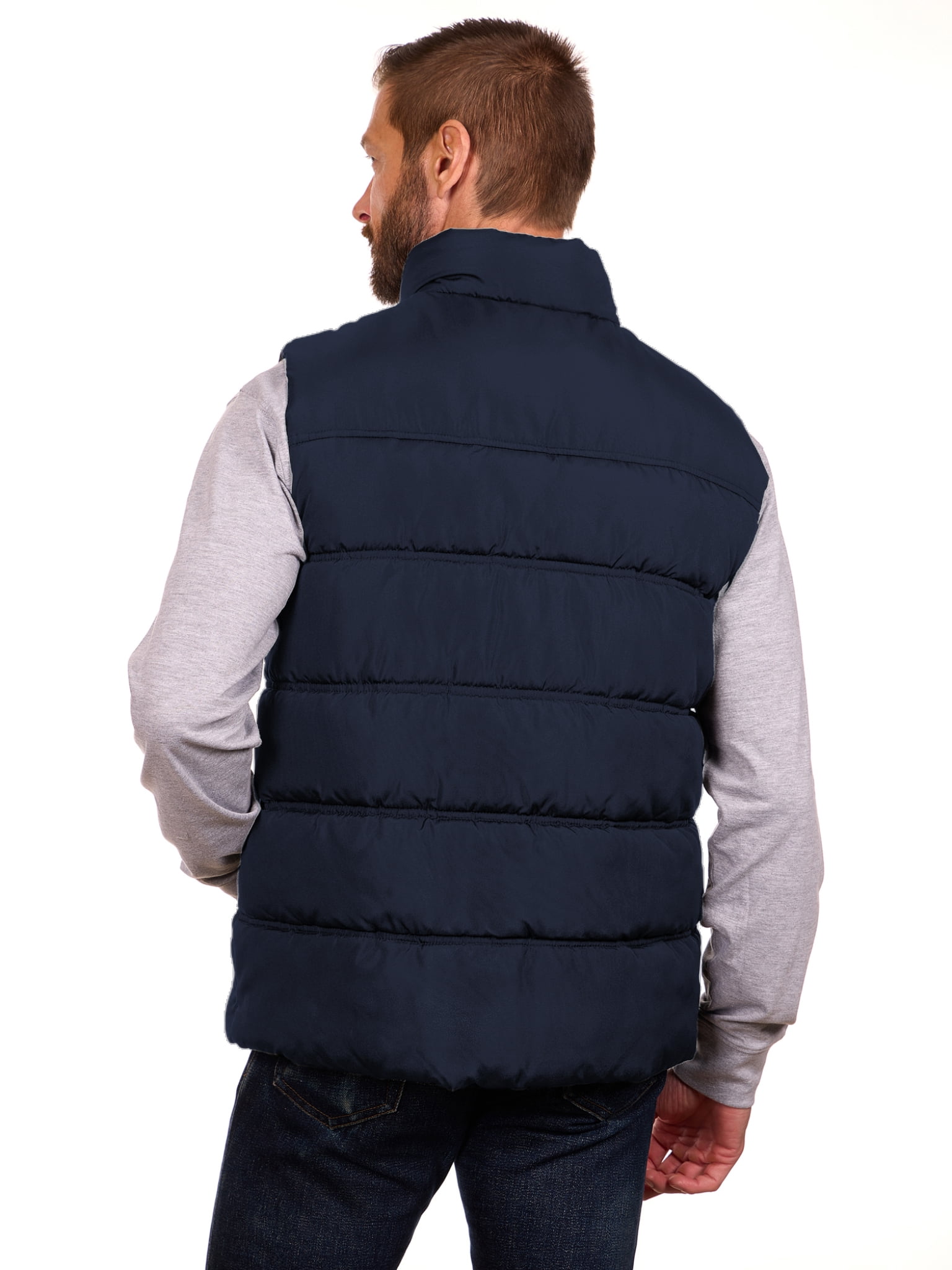 Bass Creek Outfitters Men's Double Needle Quilted Puffer Vest, Sizes M-XXL