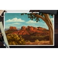 thumbnail image 2 of Sedona, Arizona, Canyon Oil Painting (12x18 Wall Art Poster, Room Decor), 2 of 3