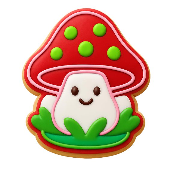 Kawaii Mushroom Man Cookie Cutter - 4x3.54" Fun Baking Design Kids