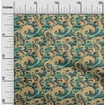 thumbnail image 2 of oneOone Cotton Jersey Light Blue Fabric Asian Japanese Wave Sewing Fabric By The Yard Printed Diy Clothing Sewing Supplies 58 Inch Wide, 2 of 4