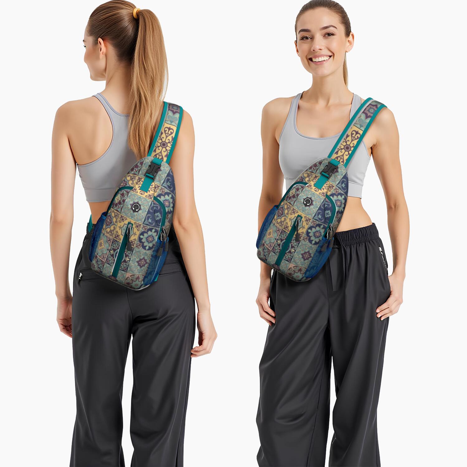 Crossbody Sling Bag Hiking Casual Sport Daypack Bohemian Tribal Travel Backpack Backpack Purse for Women Men