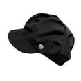 thumbnail image 6 of Autumn and Winter Adjustable Breathable Women Men Windproof Octagonal Hat Newsboy Hats Layered Pleated Berets BLACK, 6 of 8