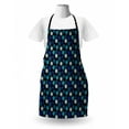 thumbnail image 3 of Abstract Apron, Blue Color Palette Polka Dots Circular Shapes with Inner Stripes, Unisex Kitchen Bib with Adjustable Neck for Cooking Gardening, Adult Size, Charcoal Grey and Multicolor, by Ambesonne, 3 of 4