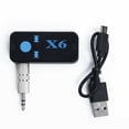 thumbnail image 1 of Transmisor receptor compatible con Bluetooth X6 Plus, adaptador inalámbrico, conector de 3,5mm para música de coche, receptor de Audio, auriculares auxiliares, 1 of 5