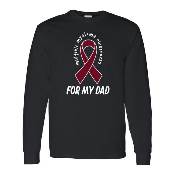 Inktastic Multiple Myeloma Awareness Ribbon for Dad Long Sleeve T-Shirt