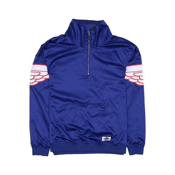Nike Jordan Wings Classic Mens Half Zip Pullover Jacket (Medium, Royal Blue)
