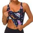 thumbnail image 3 of Picia Cartoon Dinosaur Sports Bra for Women,Padded Strappy Sports Bras Medium Support Yoga Bra with Removable Cups,Running Yoga Bra-X-Large, 3 of 9