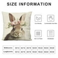 thumbnail image 5 of JEUXUS  Easter Bunny Throw Pillow Cover  Cute Rabbits Bunny Pillows Floral Easter Bunny Decor Throw Pillow Case Cushion Cover Decorations for Home Sofa Bed, 5 of 5