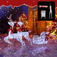 thumbnail image 6 of CZBZ Outdoor Christmas Yard Decorations, 3-Piece Lighted Set of 2 Reindeer & Sleigh, Weather Proof Christmas Outdoor Decorations with Pre-lit 270 LED Lights and Stakes for Xmas Holiday Indoor Decor, 6 of 11