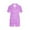 Purple, variant on Boys Girls Silk Pajamas Short Sleeve Sleepwear Button Down Top and Shorts Night Time Casual 2 Piece Pjs Matching Set