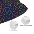 thumbnail image 3 of Rateoe Colored Hearts Pattern Decorative Pillow Case,Throw Pillow Covers,Plush Pillow Cover,Soft Pillow Case,Velvet Pillow Case-20"x30", 3 of 6