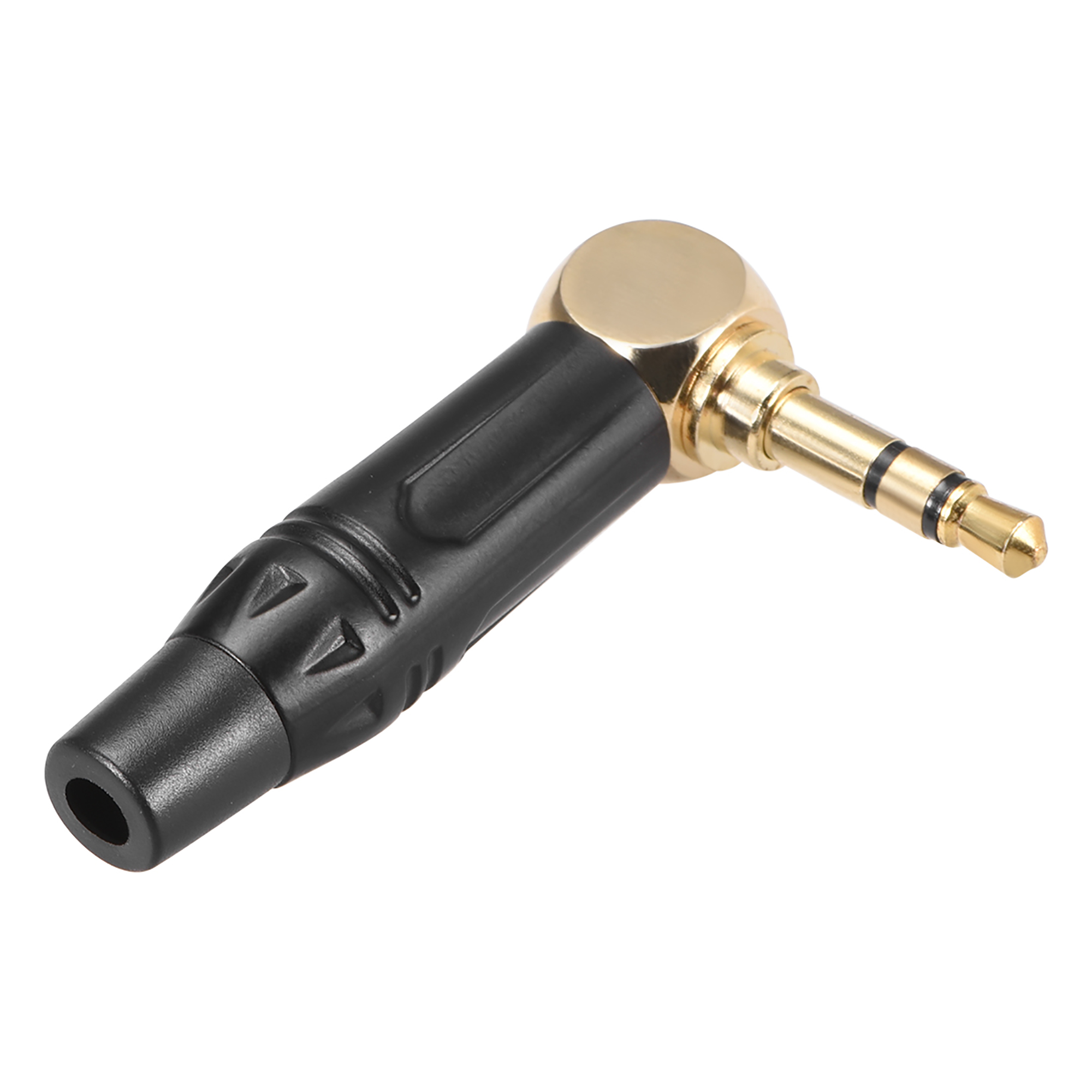 3.5mm Stereo Male Jack Solder Connector 90 Degree Audio Video Power