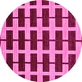 thumbnail image 1 of Ahgly Company Indoor Round Abstract Pink Modern Area Rugs, 7' Round, 1 of 4