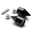 thumbnail image 1 of Krator Black Spike Bar Ends Hand Grip Handlebar End Caps Compatible with Honda CBR 250 2011-2013, 1 of 3