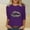 Purple, variant on Runfenguu Western Graphic Tees For Women Womens T Shirt Dress Ladies' Easter Day Printed Round Neck Three Quarter Sleeve 3/4 Sleeve T-Shirt Loose