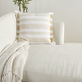 thumbnail image 3 of Nourison Life Styles Chambray Stripes Yellow Decorative Throw Pillow , 18"X18", 3 of 4