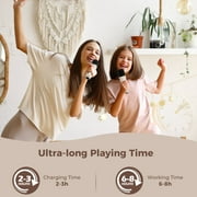 JAUYXIAN Karaoke Machine, Portable Home Singing Karaoke Speaker Sytem with RGB Light, Bluetooth Speaker with 2 Microphones