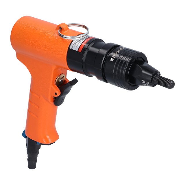 Pistola remachadora neumática remachadora de aire automática de mano ajustable de 400 rpm puerto de entrada de 1/4 de pulgada con cabezal autoblocante para placa de metal para ANGGREK Otros