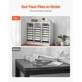 thumbnail image 3 of Literature Organizer, 24 Compartments Office Mailbox with Adjustable Shelves, Wooden Mailbox Sorter Medium Density Fiberboard Office Home Classroom Storage for Files, Documents, Papers, White, 3 of 7