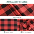 thumbnail image 4 of Christmas Gingham Checkered Rectangle Tablecloth - Buffalo Plaid Farmhouse Table Cloth Waterproof Stain Resistant Table Cover for Kitchen/Party/Holiday - Black and Red, 60 x 84 Inch, 4 of 6