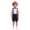 Q50 Dark Blue, variant on Angala Outfit For Toddler Boys Short Sleeve Notch Neck Dress Shirt For Formal Occasions Plaid Suspender Shorts Set Boys Fall Casual Clothes