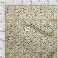 thumbnail image 3 of oneOone Cotton Poplin Yellow Fabric Floral Retro Sewing Craft Projects Fabric Prints By Yard 42 Inch Wide, 3 of 5