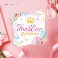 thumbnail image 3 of Princess Birthday Party Decorations, 96 Pcs Four Ever a Princess Plates and Napkins Forks Tableware Set, Girls 4th Birthday Party Supplies Disposable Plates Set for 24, 3 of 5