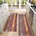 thumbnail image 4 of Kitchen Rugs Sets Of 2,Boho Red Multicolored Ethnic Pattern Anti Fatigue Kitchen Mat Rugs Non Slip Washable,Decorative Kitchen Floor Mats for Kitchen,Sink,Laundry,17"X47", 4 of 5